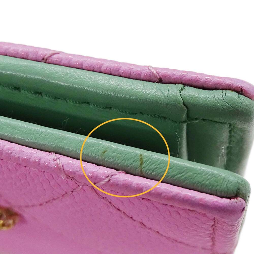 CHANEL Pink Caviar Leather Logo Wallet - Picture 11 of 14